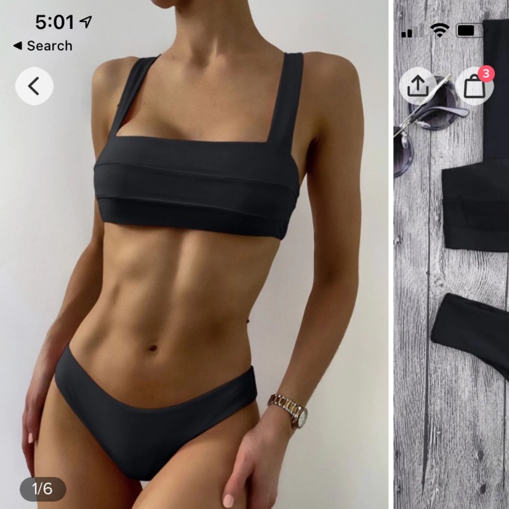 ZAFUL Bandeau Padded Bikini Set
